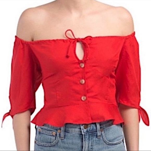 Red Carter Tops - Red Carter Audrey Crop Top